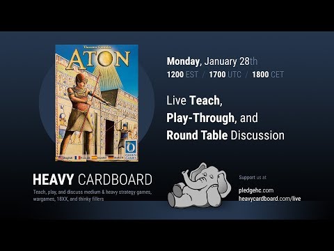 Aton 2p Teaching, Play-through, & Round table discussion by Heavy Cardboard