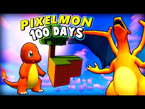 We Survived 100 Days in Skyblock as Pixelmon Rivals
