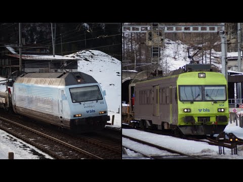 Ferroutage BLS sur le Lötschberg Kandersteg et Goppnstein