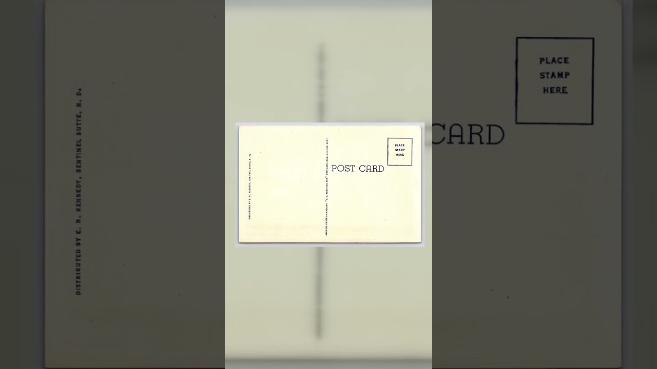 Roosevelt's Log Cabin, Linen Postcard, North Dakota Badlands, 1930s Video