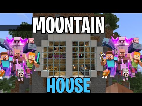 EPIC Mountain House Tutorial with Live Gamerz | Minecraft