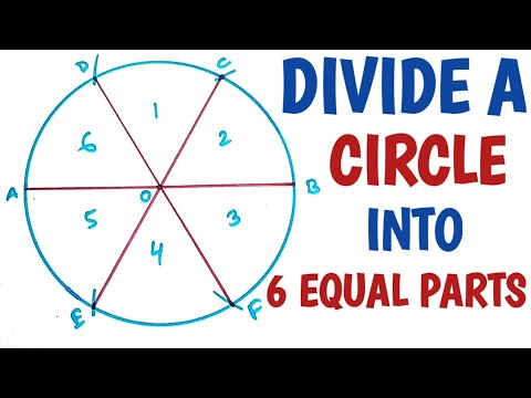 How to divide a circle into 6 equal parts.....