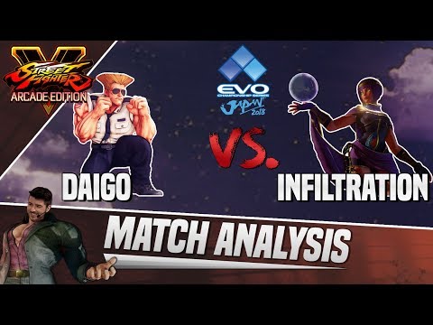 SFV AE Match Analysis: EVO Japan 2018 LOSERS FINALS - Daigo vs. Infiltration