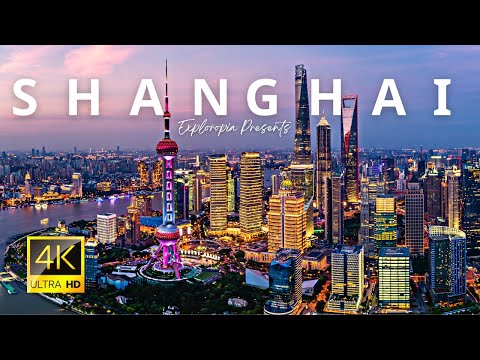 Shanghai, China 🇨🇳 in 4K ULTRA HD 60FPS at night by Drone