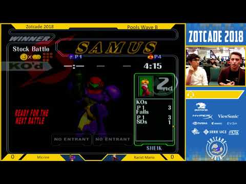Zotcade '18 - Micrine vs Racist Mario - Wave B Pools