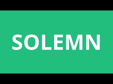 Part of a video titled How To Pronounce Solemn - Pronunciation Academy - YouTube