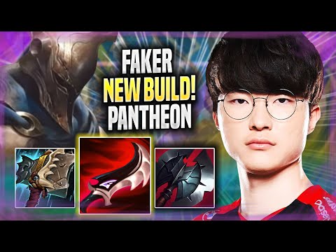 FAKER TRIES THIS NEW PANTHEON BUILD! - T1 Faker Plays Pantheon MID vs Vex! | Season 2022