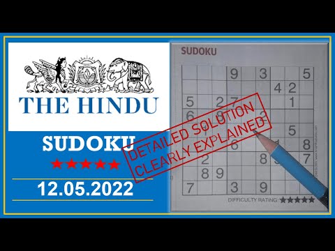 How to Solve 5 Star Hindu  Sudoku May 12, 2022 -  Step By Step Solution