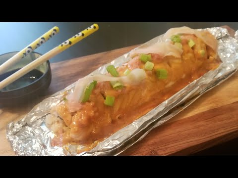 Lion King Sushi Roll Recipe- Baked & Cooked to Bubbly Perfection with Salmon and Crab Meat. Homemade