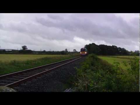 Close-Up Shot of the IE 22000 Class DMU As It Speeds Through Maddockstown, Co. Kilkenny.