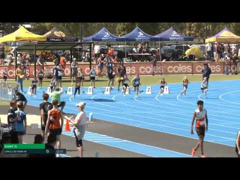 Girls U10 100m Heat 1: 2025/26 State Combined Event Championships