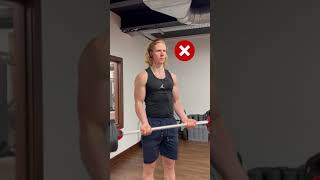 Barbell Bicep Curl Mistake