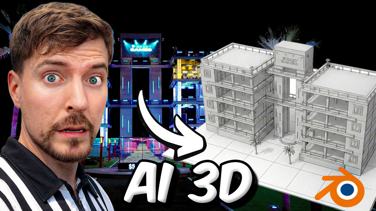 I Recreated the $100M 'Beast Games City' Using AI & Blender || Detailed 3D AI Workflow Breakdown