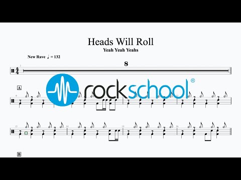 Heads Will Roll - Yeah Yeah Yeahs, Rockschool 2024 Drums Grade 3