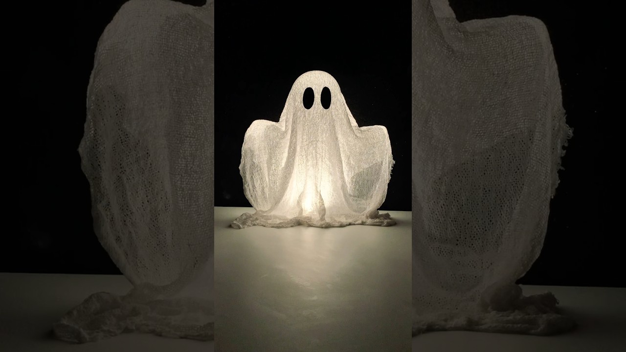 DIY Ghost made from fabric glue and water 👻🎃 #diy #art #tutorial #artist #crafts #creative #craft