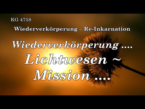 BD 4758 - WIEDERVERKÖRPERUNG .... LICHTWESEN - MISSION ....