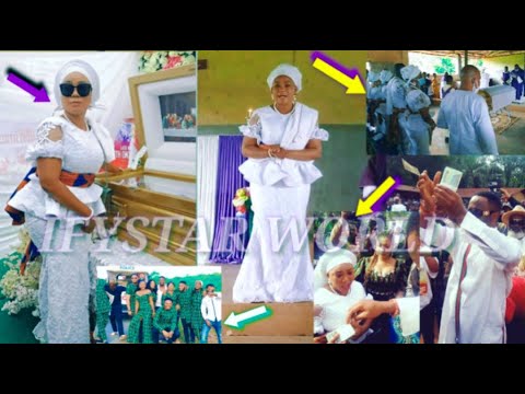 Zubby Micheal Sprays Money In Bundle at Tearful Recheal Okonkwo at Her Mother Burial || Nollywood!!