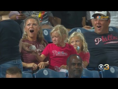 Young Phillies Fan Goes Viral After Giving Foul Ball To Crying Girl