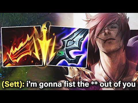 Viewer tells me to build Max Attack Speed Sett but I completely fist the enemy laner and his team