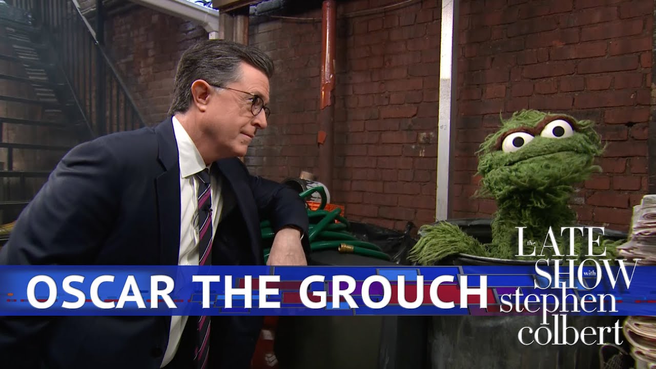 Oscar The Grouch & Stephen Colbert Sing 'Things Are Going To Get Better' - YouTube