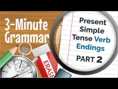 3-Minute English Grammar Lesson - Present Simple Verbs (PART 2)
