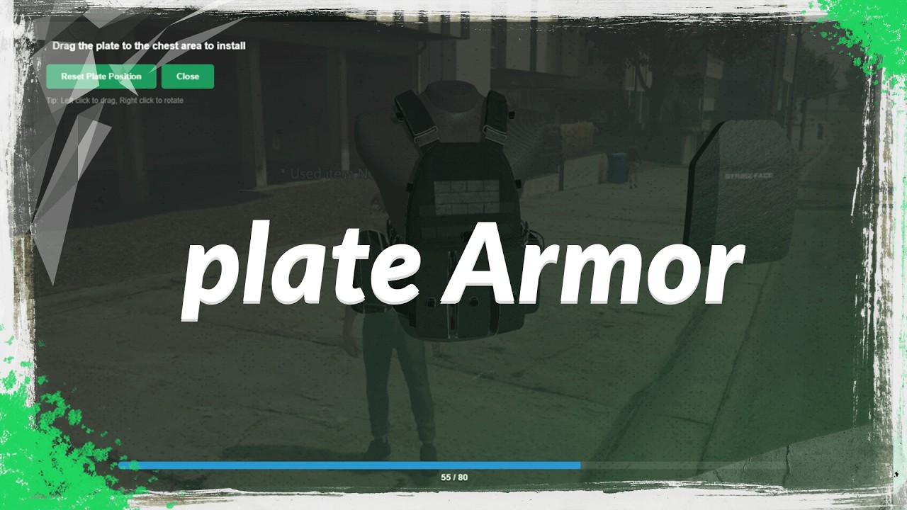 [qb,qbox,esx] MZ Plate Armor – 3D Drag & Drop Vest Plate System thumbnail 2
