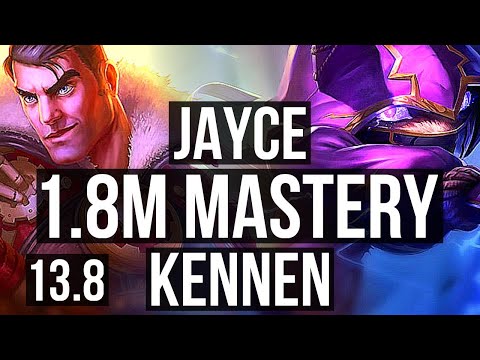 JAYCE vs KENNEN (TOP) | 8/1/4, 1.8M mastery, 700+ games, Dominating | KR Master | 13.8