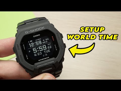 Casio G-Shock GBD-200: How to Setup World Time (Dual Time)