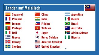 Länder auf Malaiisch