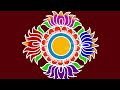 Awesome Colored festival rangoli | Pandaga muggulu | Vinayaka chavithi muggulu | Easy kolam |