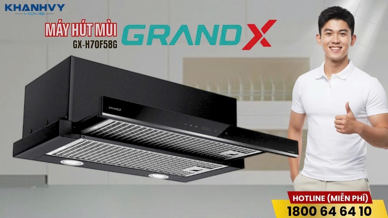 Máy hút mùi GrandX GX H70F58G âm tủ