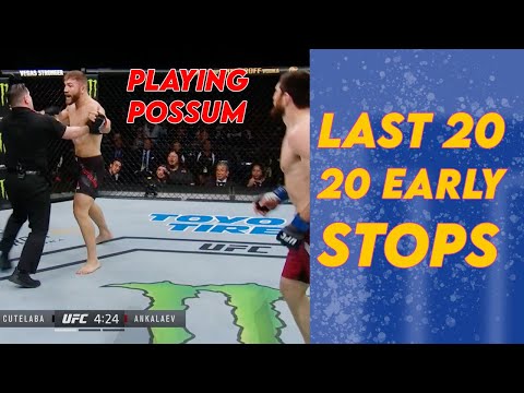 20 Seconds of 20 FAMOUSLY EARLY STOPPAGES from UFC/MMA