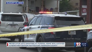 Prosecutor says shooting at funeral home was justified