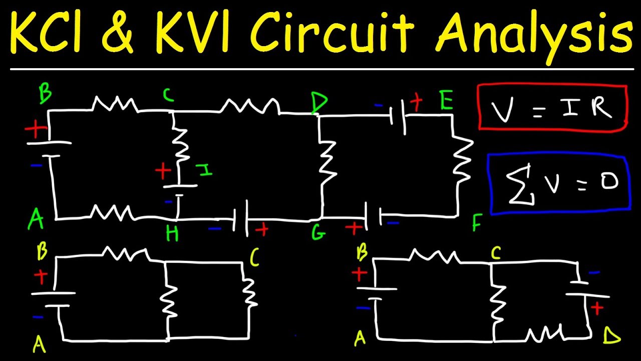 Kirchhoff's Law, Junction & Loop Rule, Ohm's Law - KCl & KVl Circuit Analysis - Physics