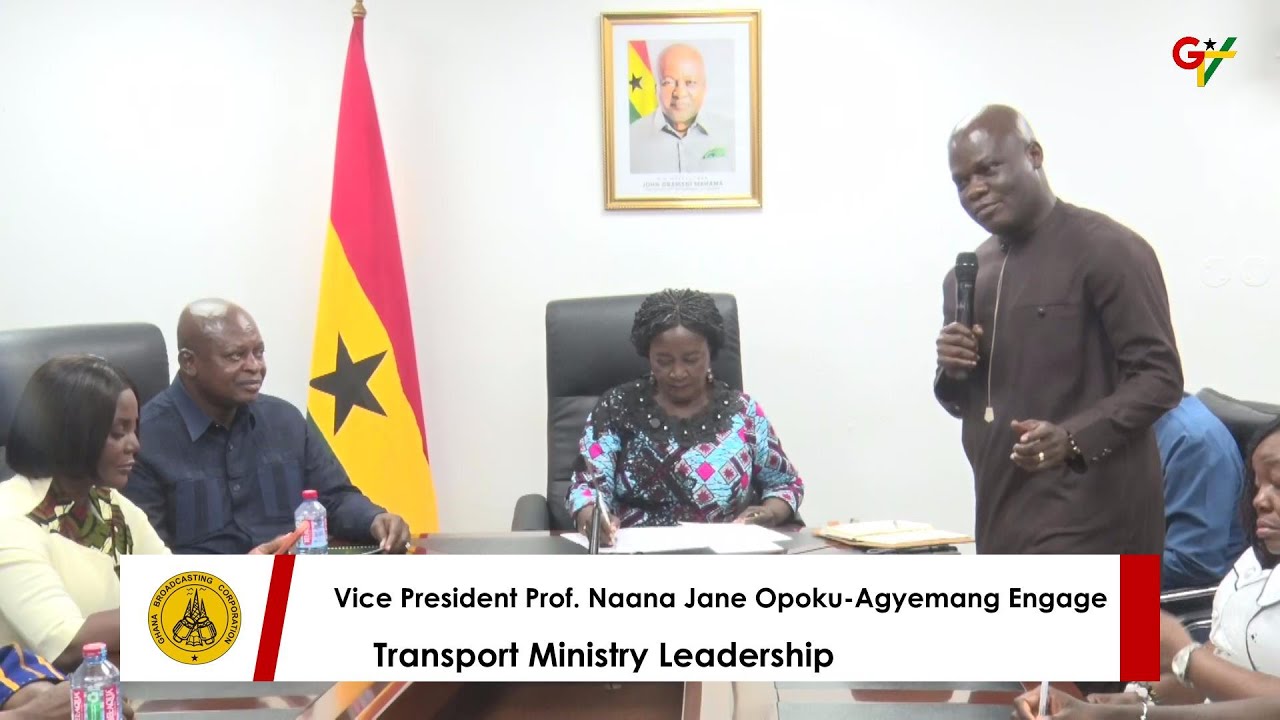 Vice President Opoku-Agyemang speaking at a podium during the ACI World Congress in Accra, emphasizing human-centred financia