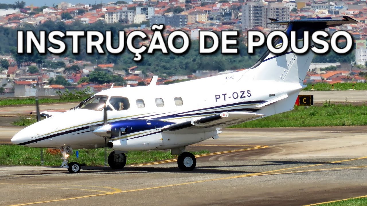 Instrução de pouso no Embraer Xingu E121 em Sorocaba