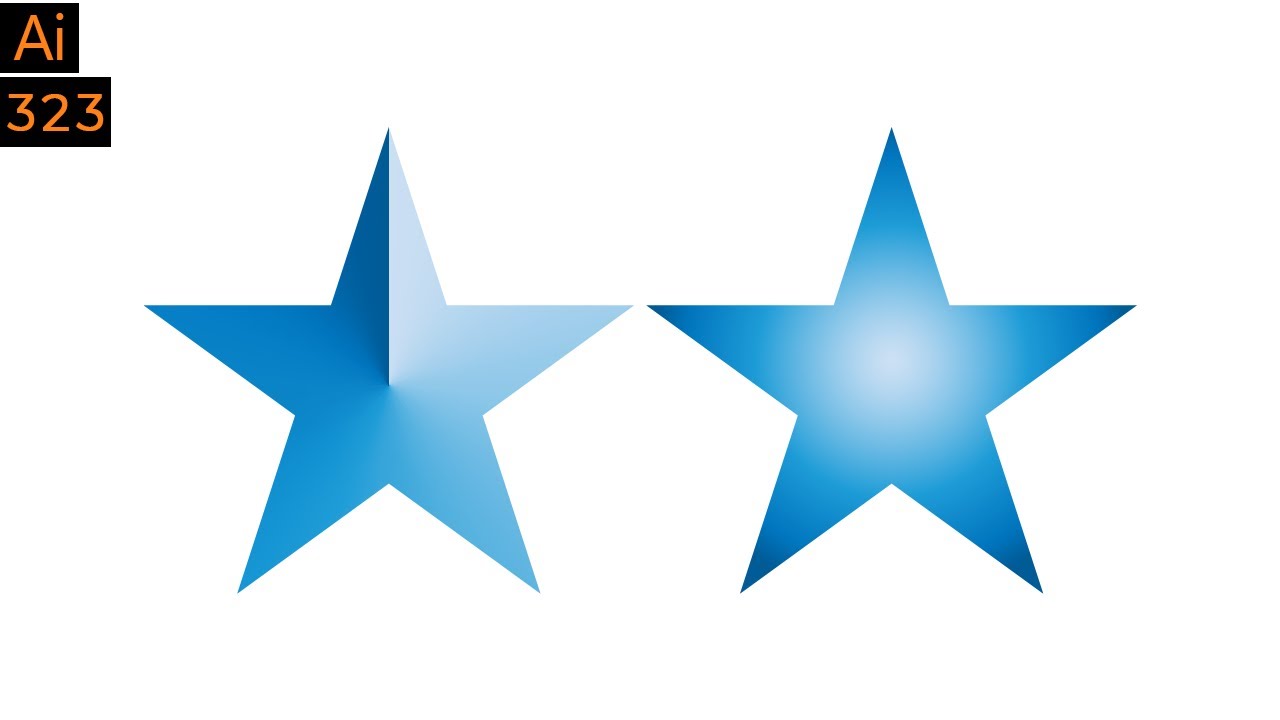 Difference between angular and radial gradient in Adobe Illustrator