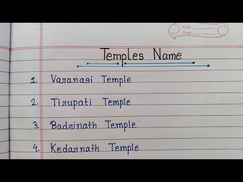 20 Temples Name | 20 Temples Name In English I Indian Temple Names
