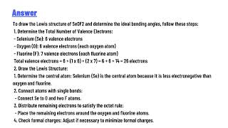Draw the Lewis structure of SeOF