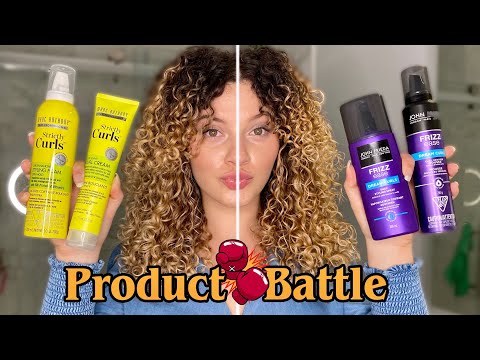 DRUGSTORE HUMIDITY PROOF CURLY HAIR PRODUCT BATTLE &...
