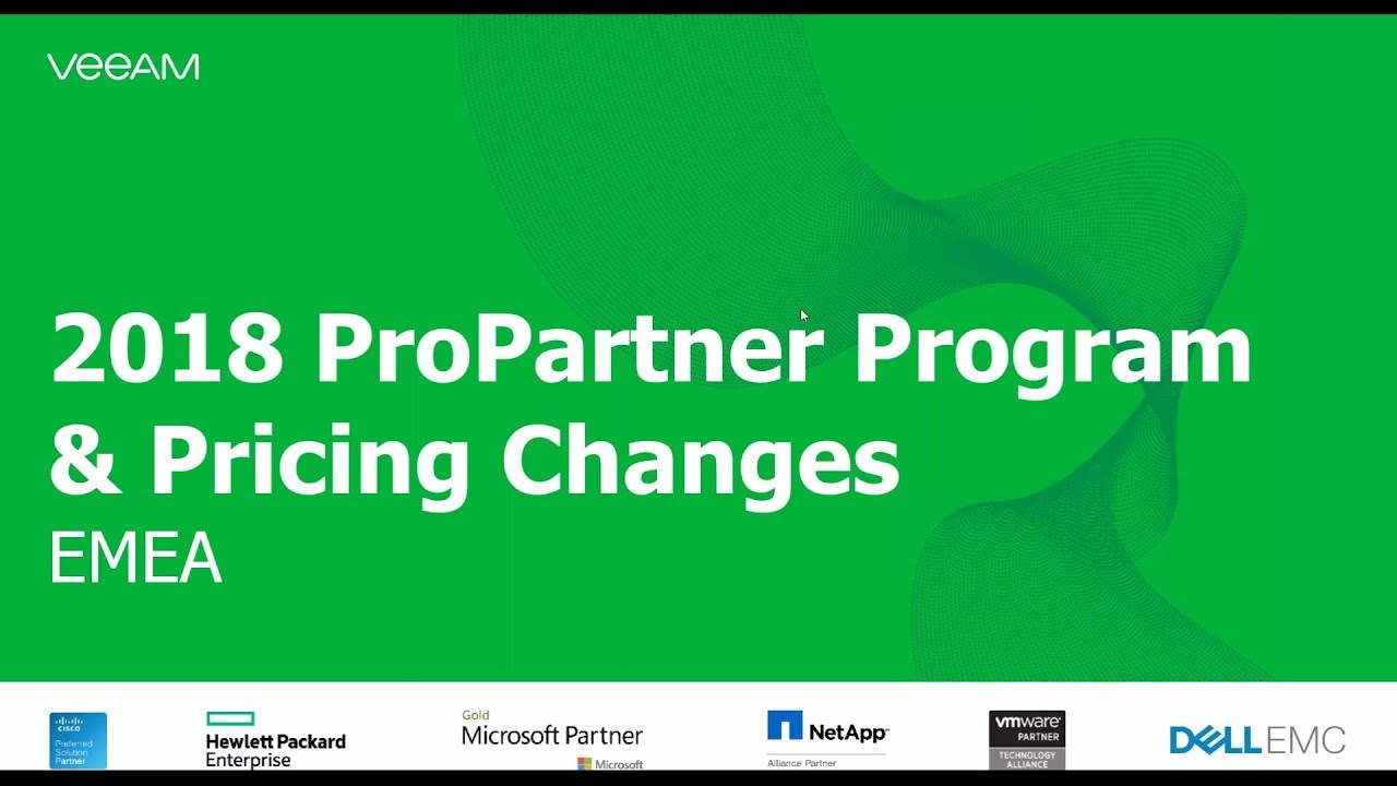 Veeam ProPartner Briefing Q1-2018: on our way to $1Bln (MED) video