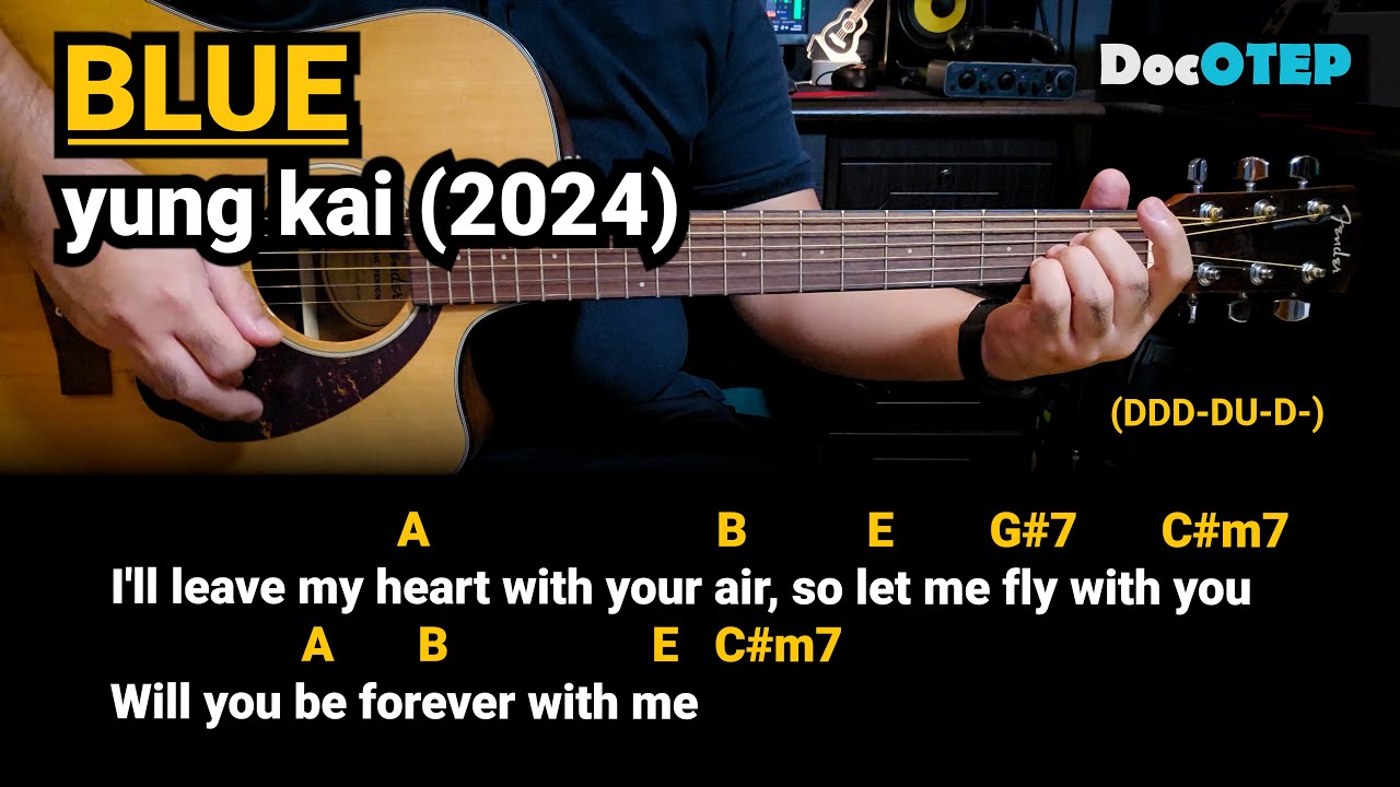 Blue - yung kai (2024) Easy Guitar Chords Tutorial with Lyrics