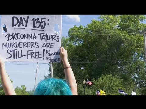 Black Lives Matter rally, counter-protesters gather along Canfield roadway