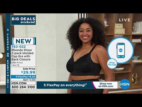 Rhonda Shear 2pack Molded Cup Bra with Back Closure