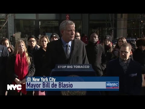 NYC Mayor Bill De Blasio On Tobacco Ban
