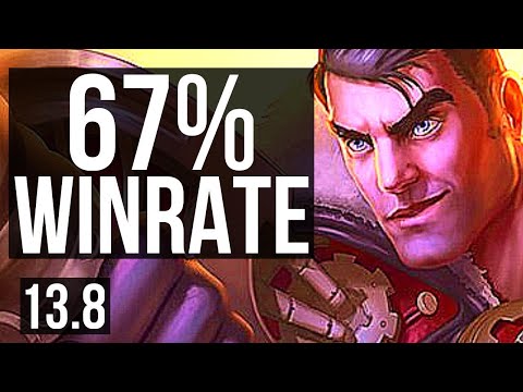 JAYCE vs RENGAR (TOP) | 67% winrate, 6 solo kills, Dominating | KR Master | 13.8
