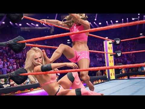 WWE 2k22: Stacy Keibler vs Torrie Wilson 2, barefoot women's championship street fight!
