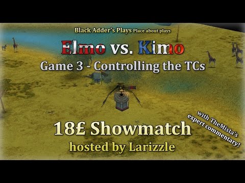 18£ Showmatch: Elmo vs. Kimo with TheMista's Commentary, G3 - Controlling the TCs - Age of Mythology