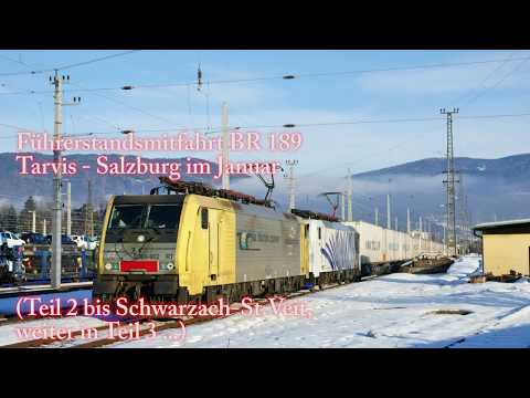 4k Führerstandsmitfahrt Tauernbahn im Winter. Teil II Mallnitz-Schwarzach