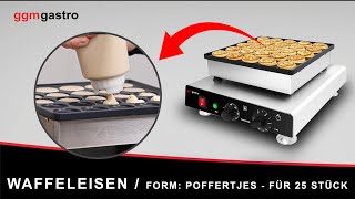 Gaufrier – simple – manuel – 850 watts – Forme : poffertjes – pour 25 pièces